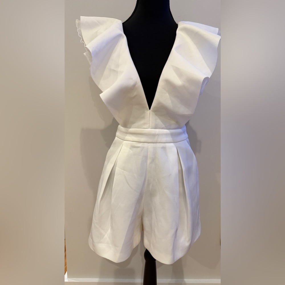 ASOS Elegant White Pleated Jumpsuit
